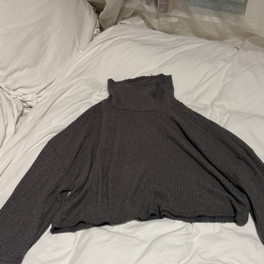 Wild Fable Charcoal Ribbed Tunic